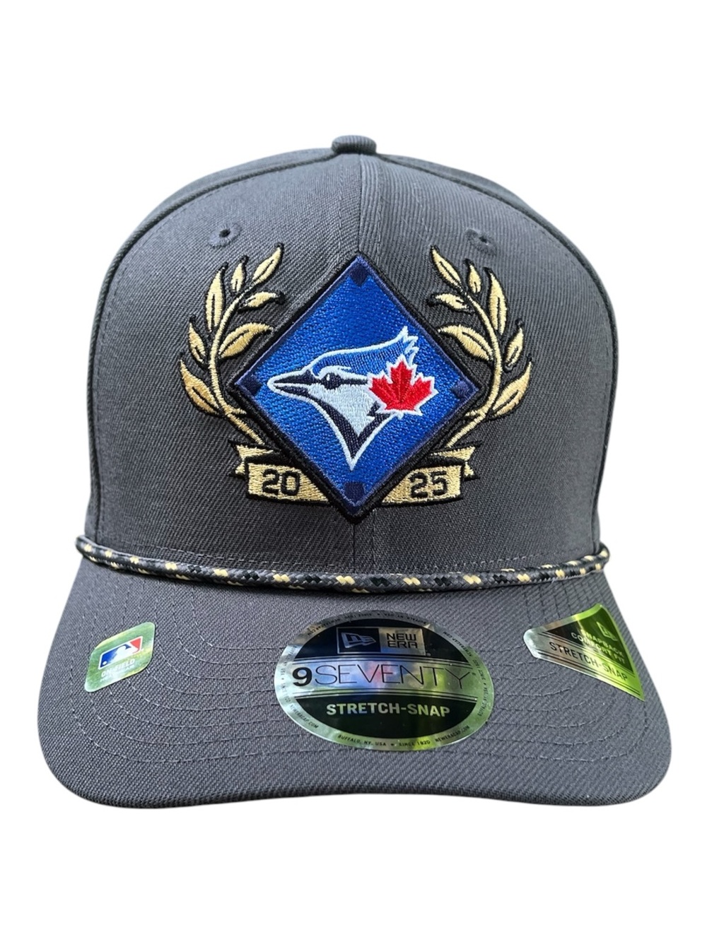 New Post Season New Era Toronto Blue Jays Gray 9SEVENTY Stretch-Snap Cap